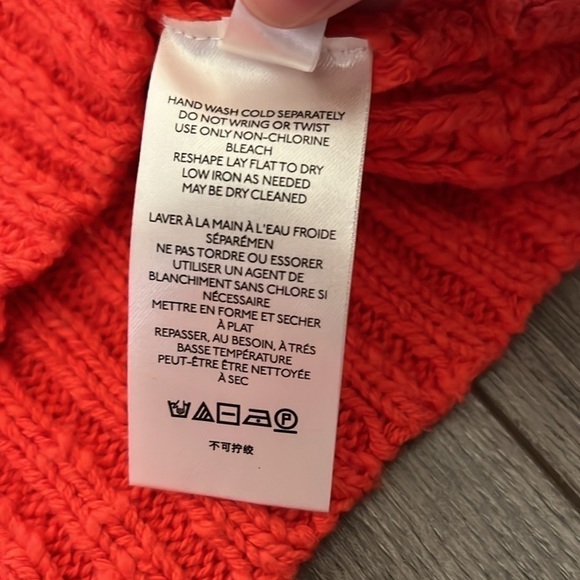 Free People Sunset V Neck Sweater In Red/Rouge Size Small - Picture 13 of 16